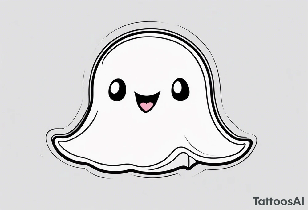 Cute ghost tattoo design tattoo idea