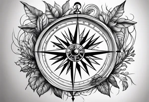 roots compass tattoo idea