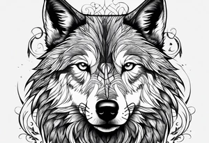 wolf tattoo idea