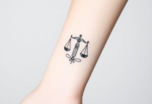 Libra zodiac tattoo idea