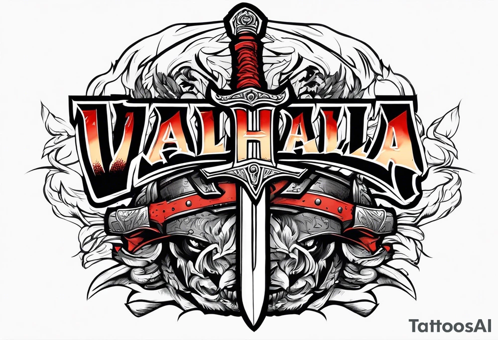 valhalla wounded sword berserker tattoo idea