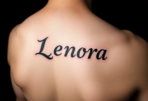 "Lenora" written in Hebrew tattoo idea