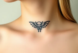 Tiny goblin with wings tattoo idea