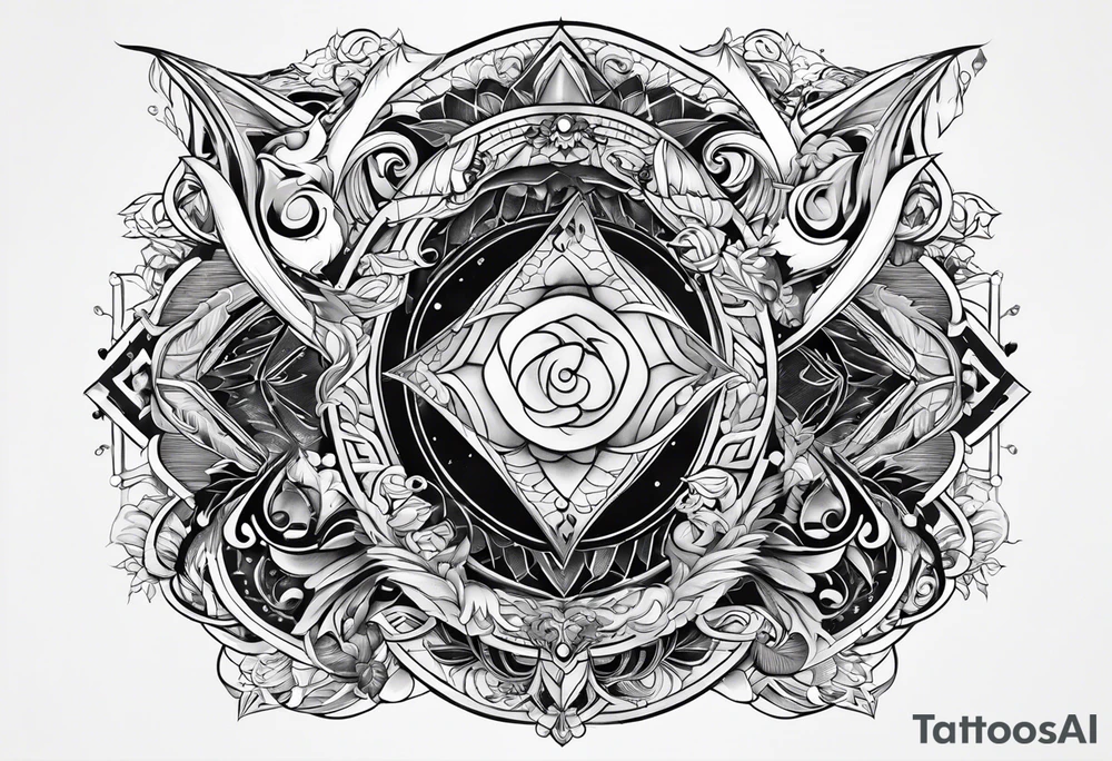 Pisces trident tattoo idea