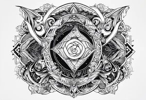 Pisces trident tattoo idea