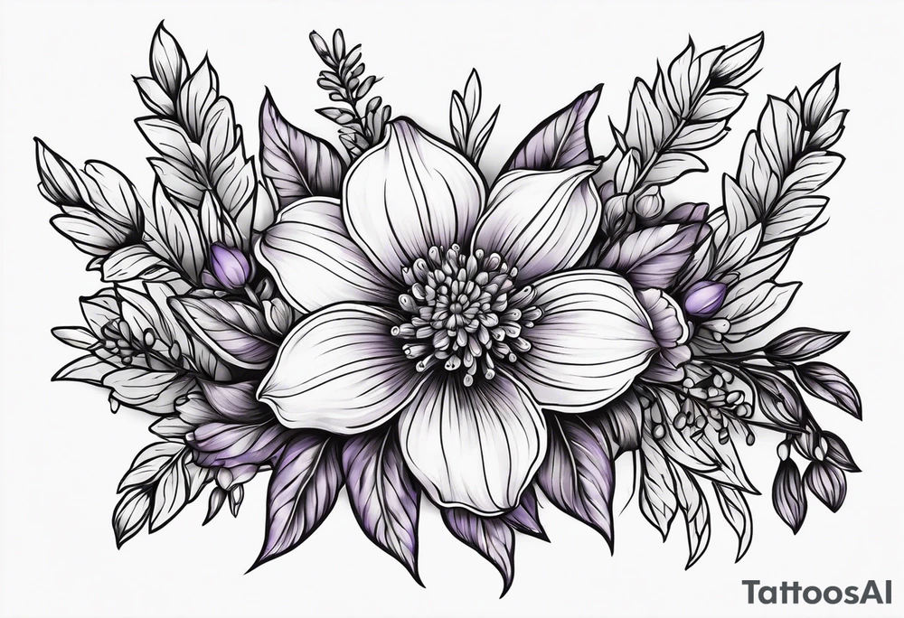 lavender tattoo idea