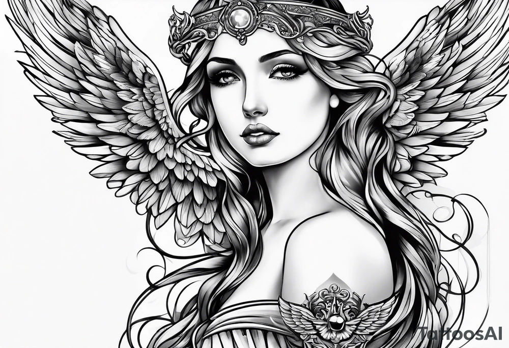 Angel wings tattoo idea