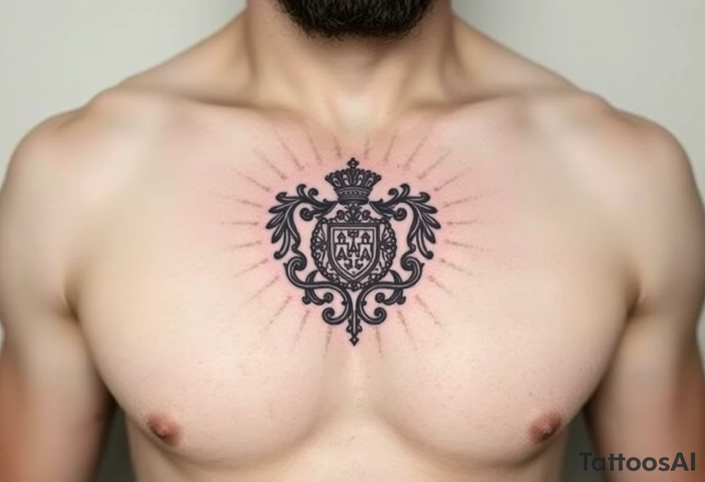 Powerful, majestic and dark Irish family crest for Smith tattoo idea