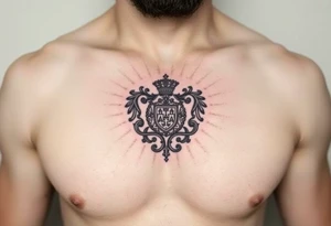 Powerful, majestic and dark Irish family crest for Smith tattoo idea