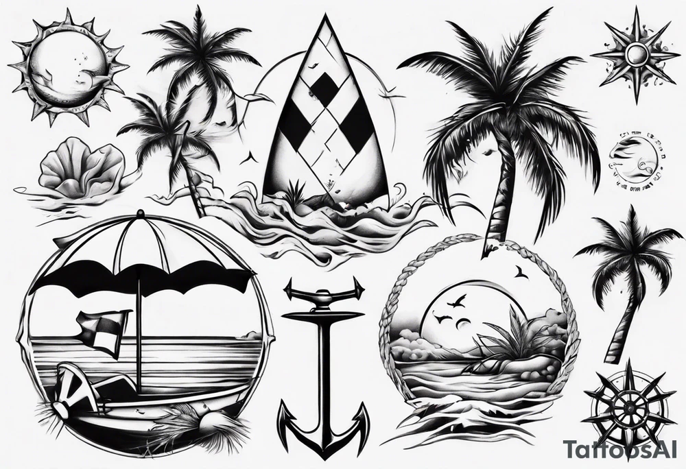 beach tattoo idea