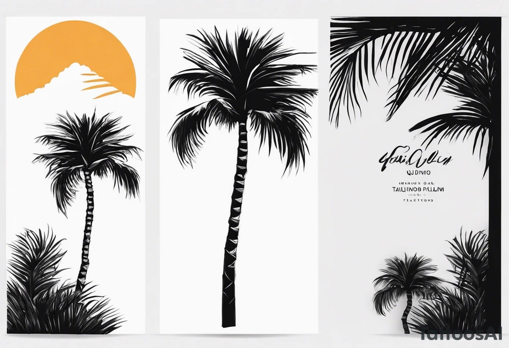 tall single quindio wax palm tattoo idea