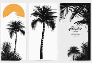 tall single quindio wax palm tattoo idea