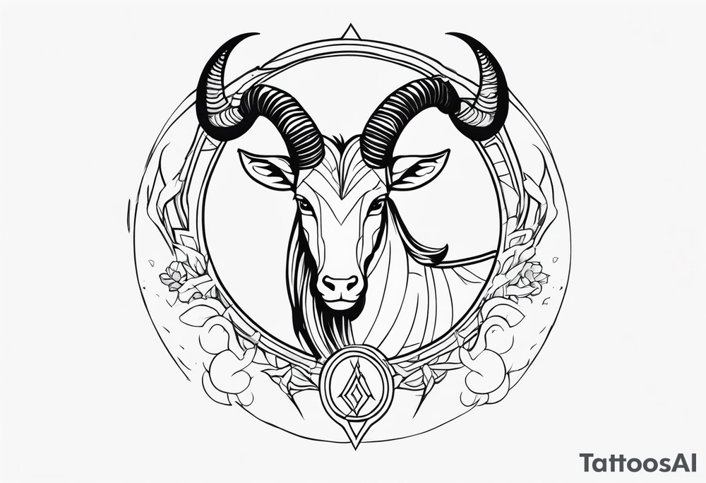 cool capricorn tattoo idea