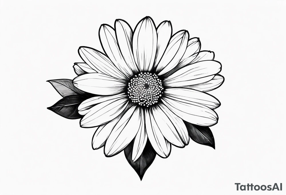 Daisy flower tattoo idea