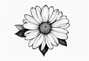 Daisy flower tattoo idea