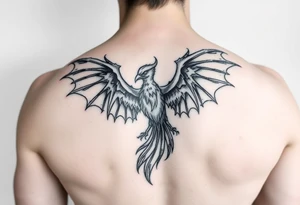 Demonic bird tattoo idea
