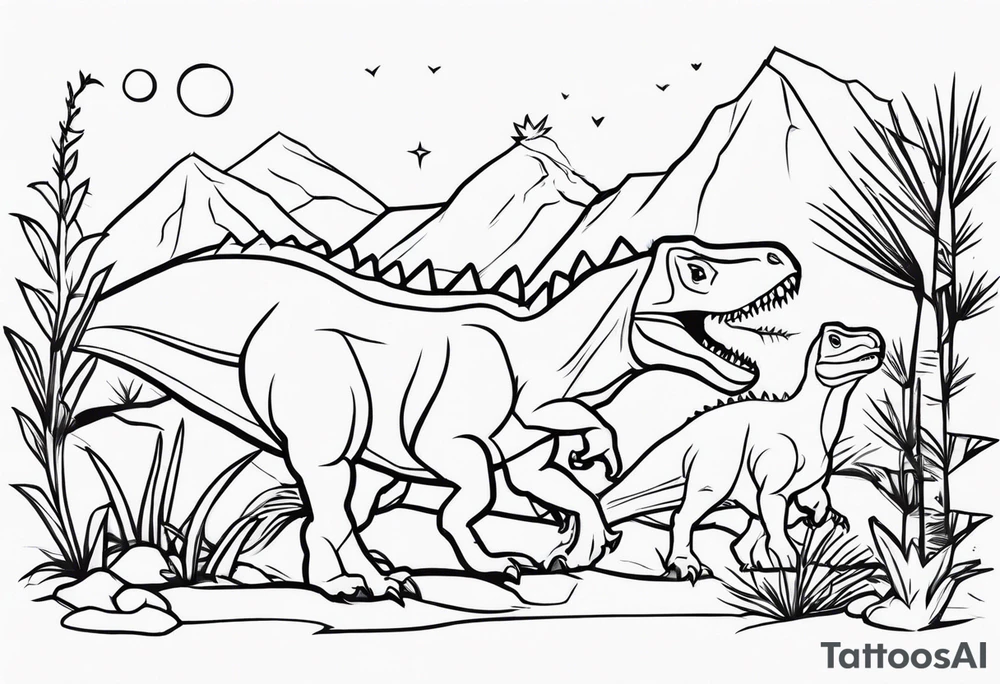 dinosaurs tattoo idea