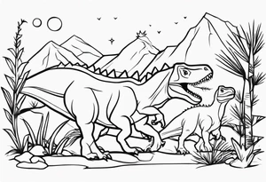 dinosaurs tattoo idea