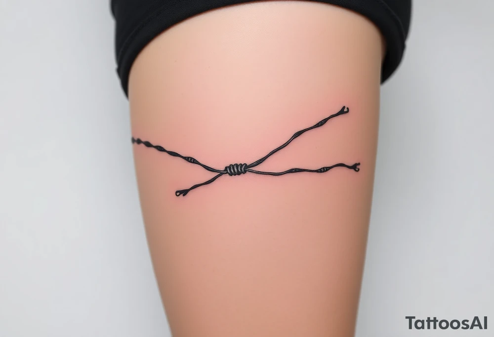 Razor wire shaped in ❤️ tattoo idea