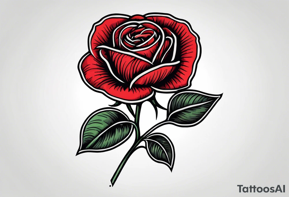 red rose,Mexican hat tattoo idea