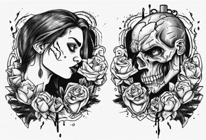 Broken-hearted gym twins tattoo idea