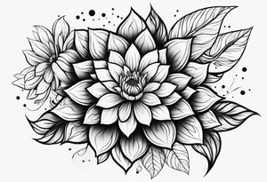 abstract flower tattoo idea