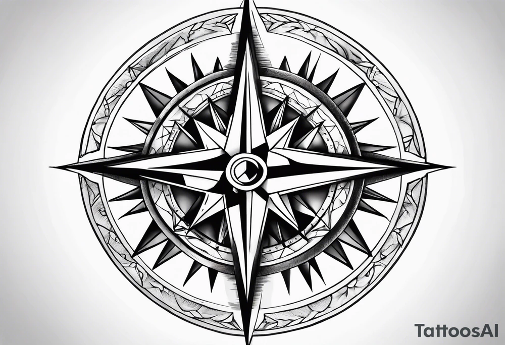 Canada compass rose tattoo idea