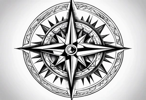 Canada compass rose tattoo idea