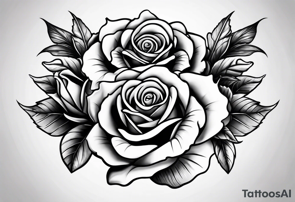 Roses and guns tattoo idea