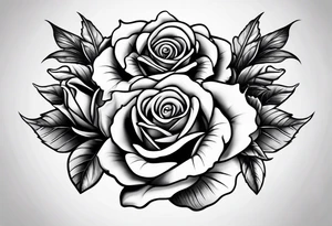 Roses and guns tattoo idea