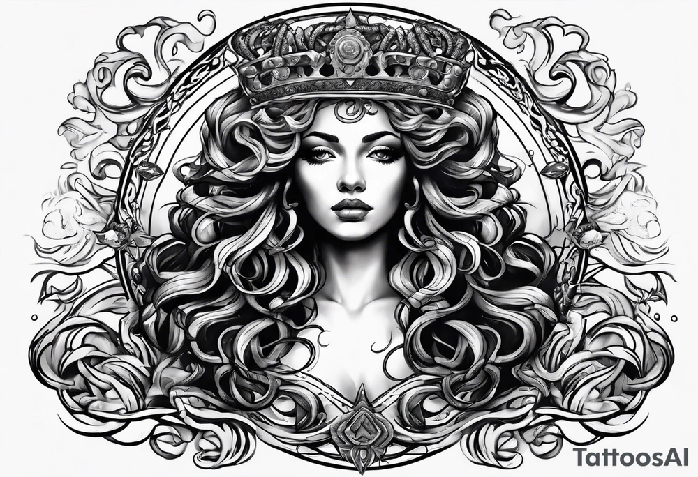 queen medusa tattoo idea