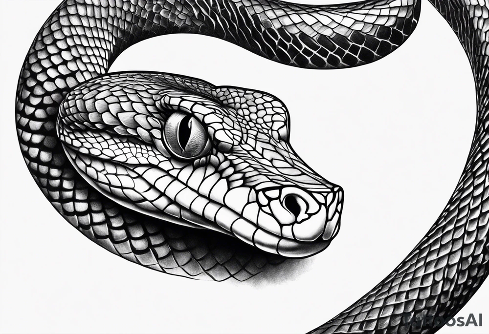Black snake tattoo idea