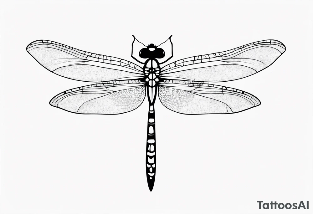 Dragonfly with delicate wings tattoo idea