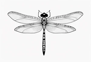 Dragonfly with delicate wings tattoo idea