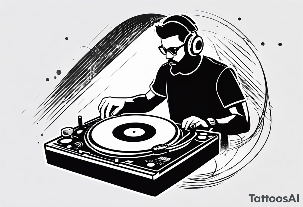 dj text tattoo idea