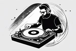 dj text tattoo idea