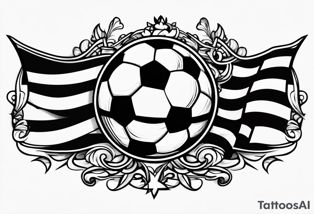 Small soccer ball tattoo idea