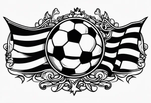 Small soccer ball tattoo idea