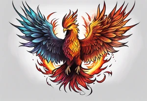 phoenix rising from the ashes tattoo idea