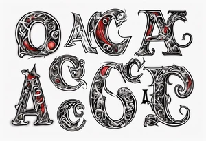 Sensual Tatoo with the letters A C S tattoo idea