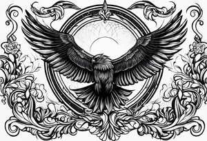 name Karlie Lindsay Dorleen Subero in phoenix wings tattoo idea
