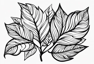 Leaf tattoo idea
