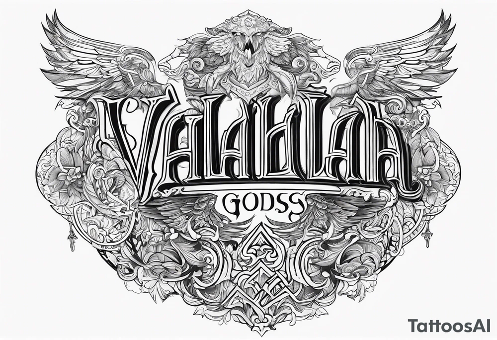 Valhalla heaven gods tattoo idea