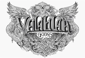 Valhalla heaven gods tattoo idea