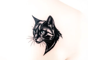 Black Cat tattoo idea