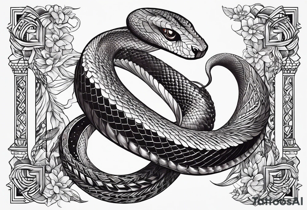 A snake Swallowing it's tail tattoo idea