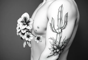 Birth flower for June July December and a cactus tattoo idea