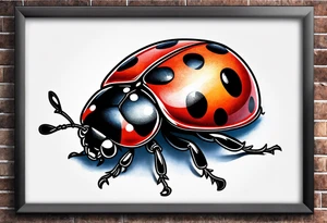 Flying ladybug tattoo idea