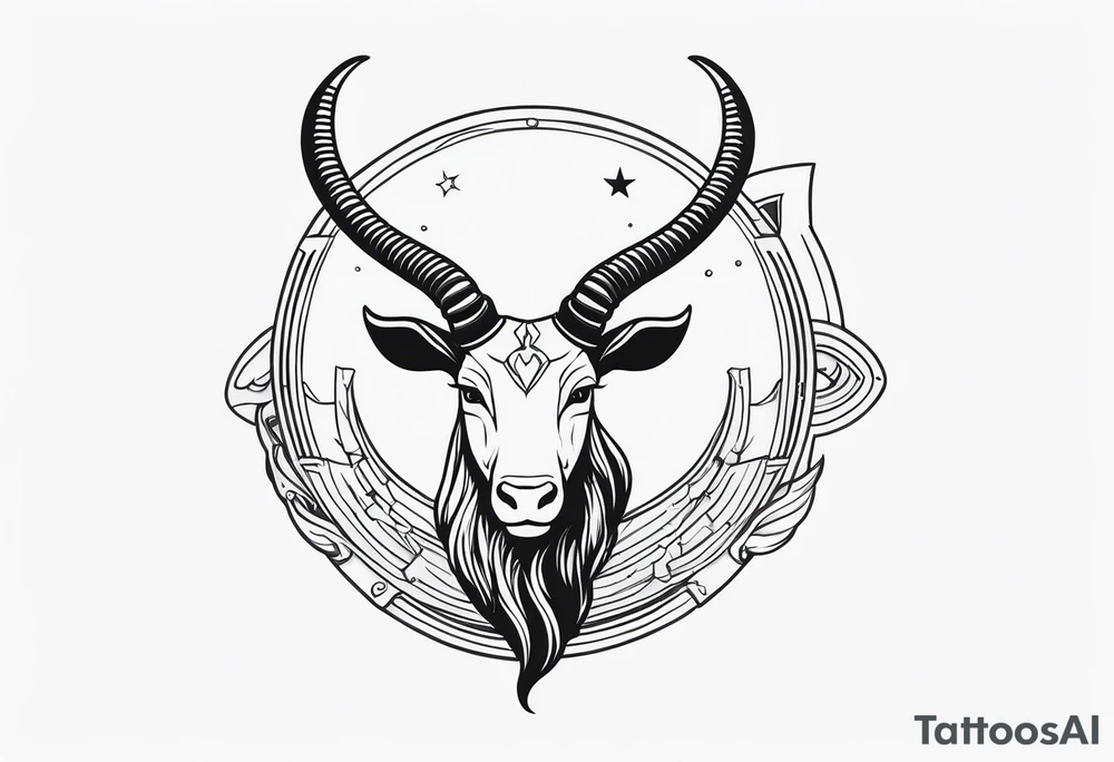 capricorn with a shotgun tattoo idea