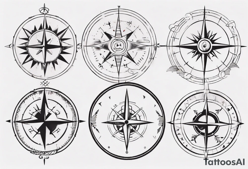 Nordic compass tattoo idea